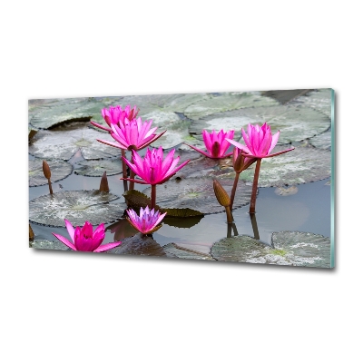 Tableau sur verre Fleur de lotus