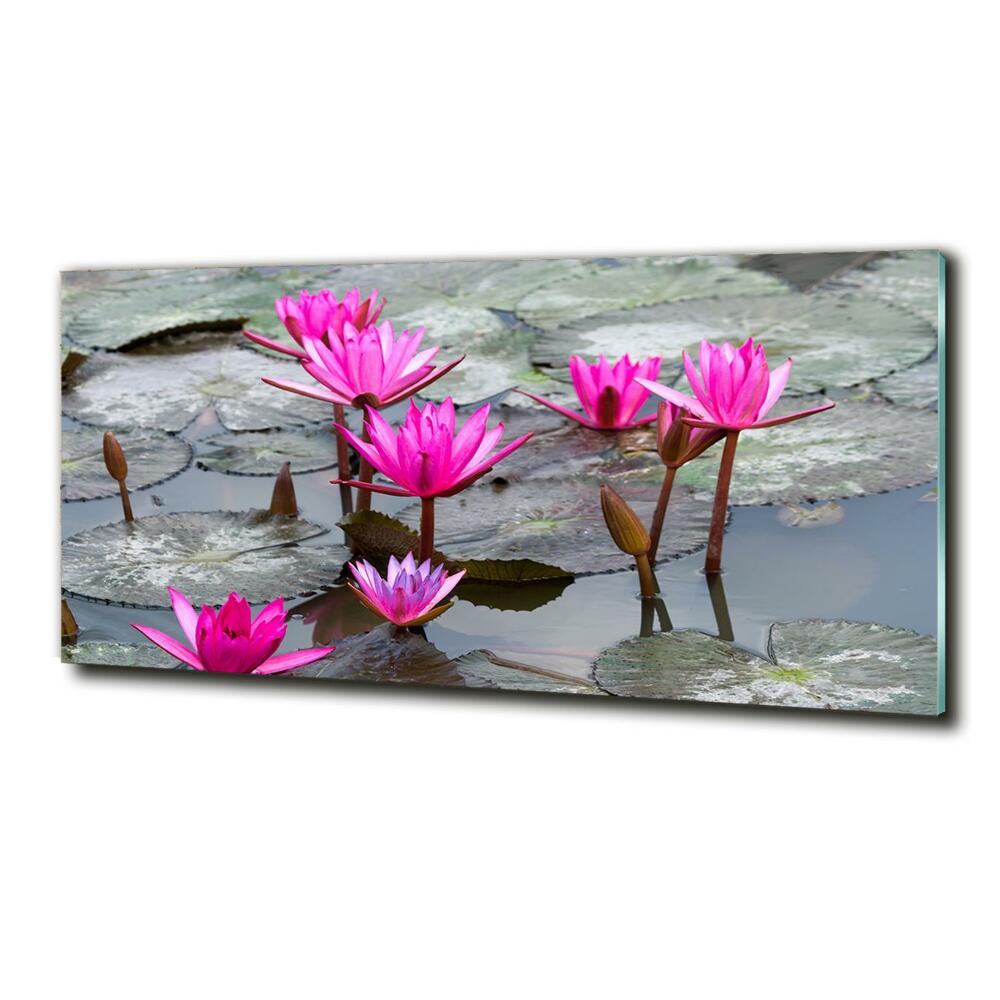 Tableau sur verre Fleur de lotus