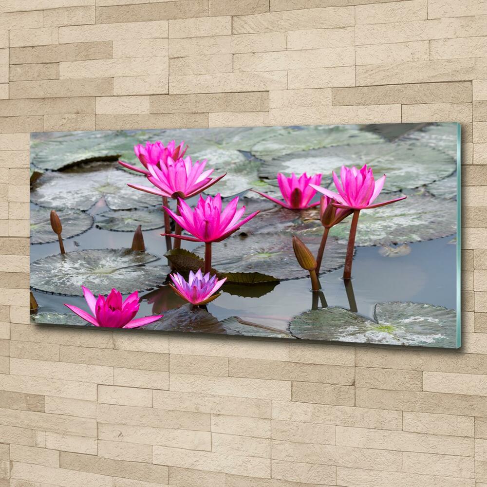 Tableau sur verre Fleur de lotus