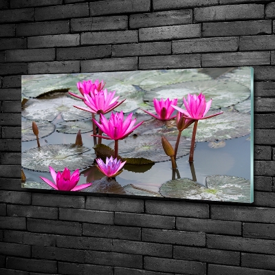 Tableau sur verre Fleur de lotus