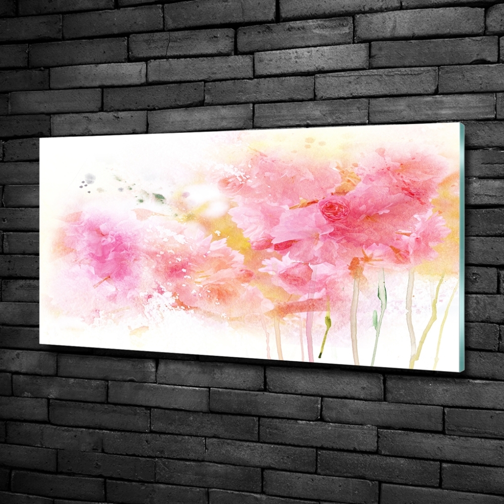 Tableau photo sur verre Fleurs