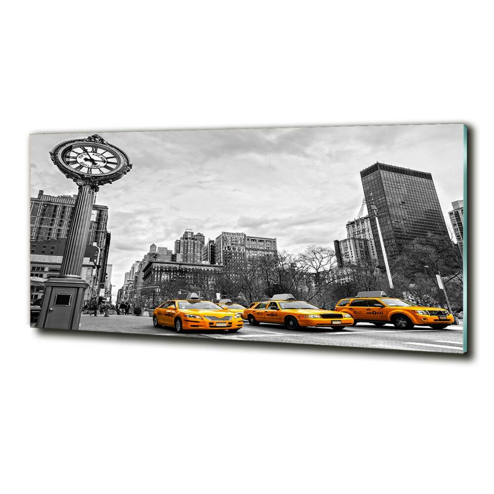 Tableau sur verre Taxis New York