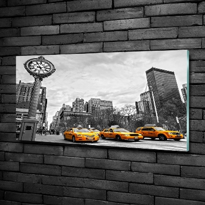 Tableau sur verre Taxis New York