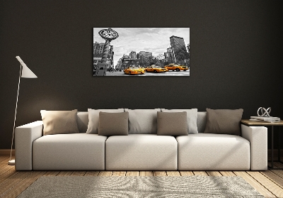 Tableau sur verre Taxis New York