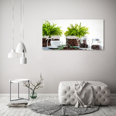 Tableau en verre Motif de café