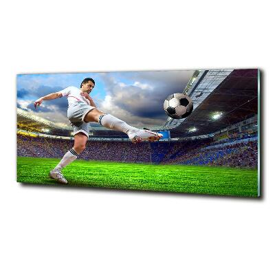 Tableau en verre Footballeur dans le stade