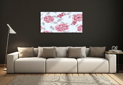 Tableau photo sur verre Pivoines