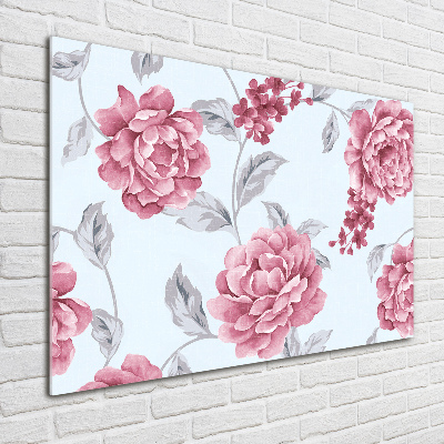 Tableau photo sur verre Pivoines