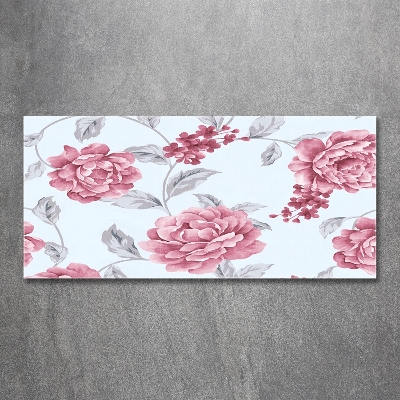 Tableau photo sur verre Pivoines