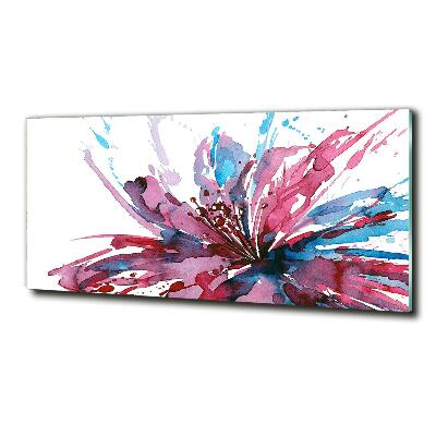 Tableau sur verre Fleur abstraite