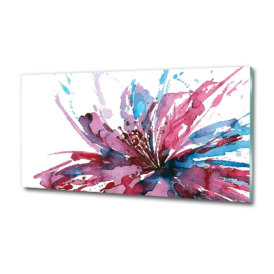 Tableau sur verre Fleur abstraite