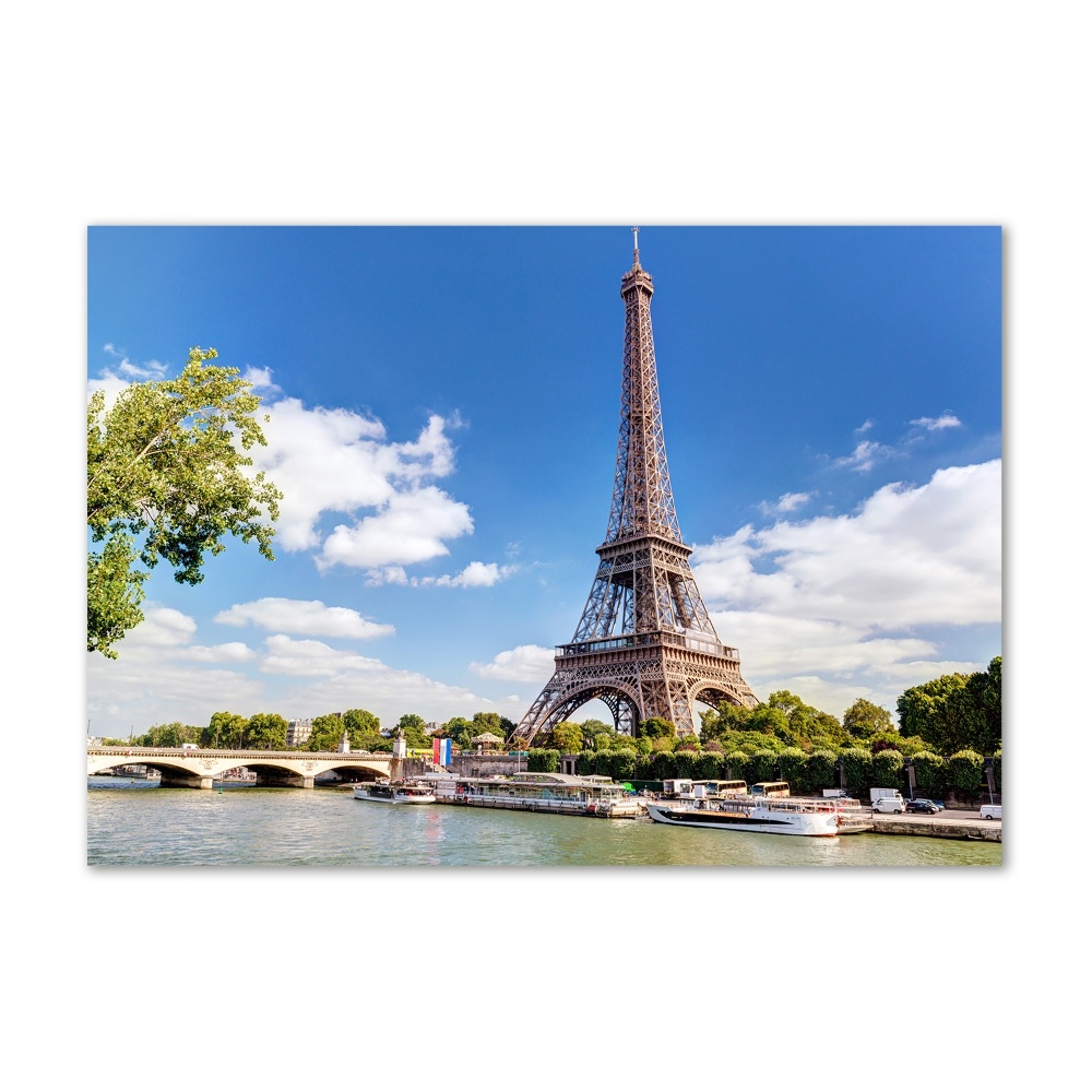 Tableau imprimé sur verre Tour Eiffel Paris