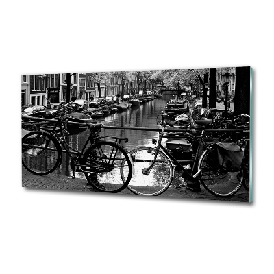 Tableau sur verre Vélos à Amsterdam