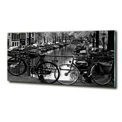 Tableau sur verre Vélos à Amsterdam