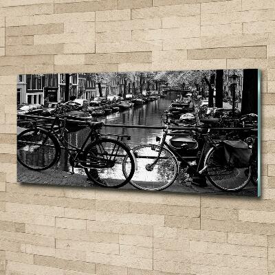 Tableau sur verre Vélos à Amsterdam