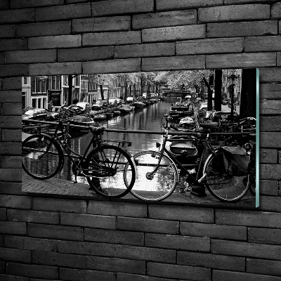 Tableau sur verre Vélos à Amsterdam