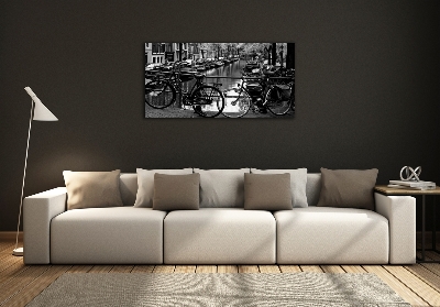 Tableau sur verre Vélos à Amsterdam