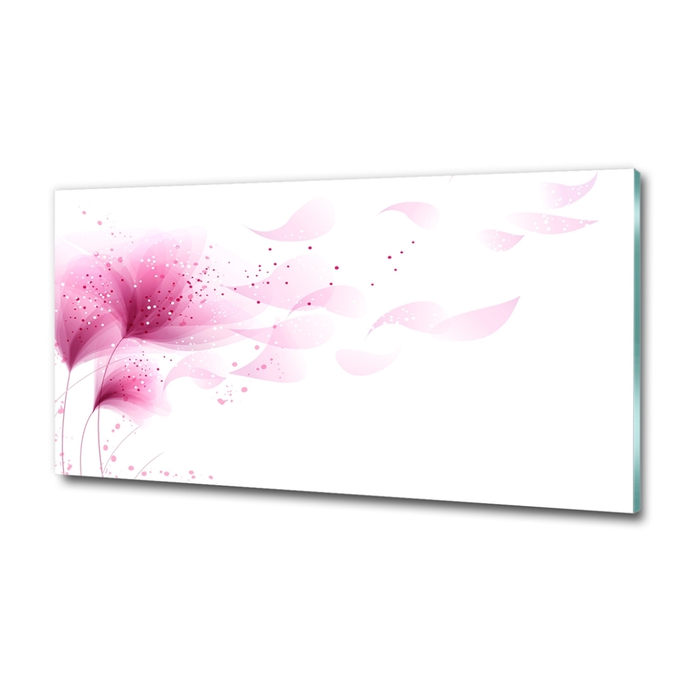 Tableau imprimé sur verre Fleur rose