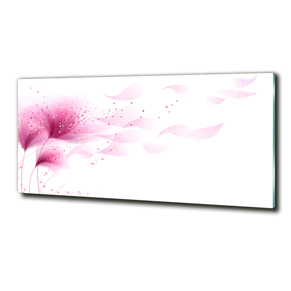 Tableau imprimé sur verre Fleur rose