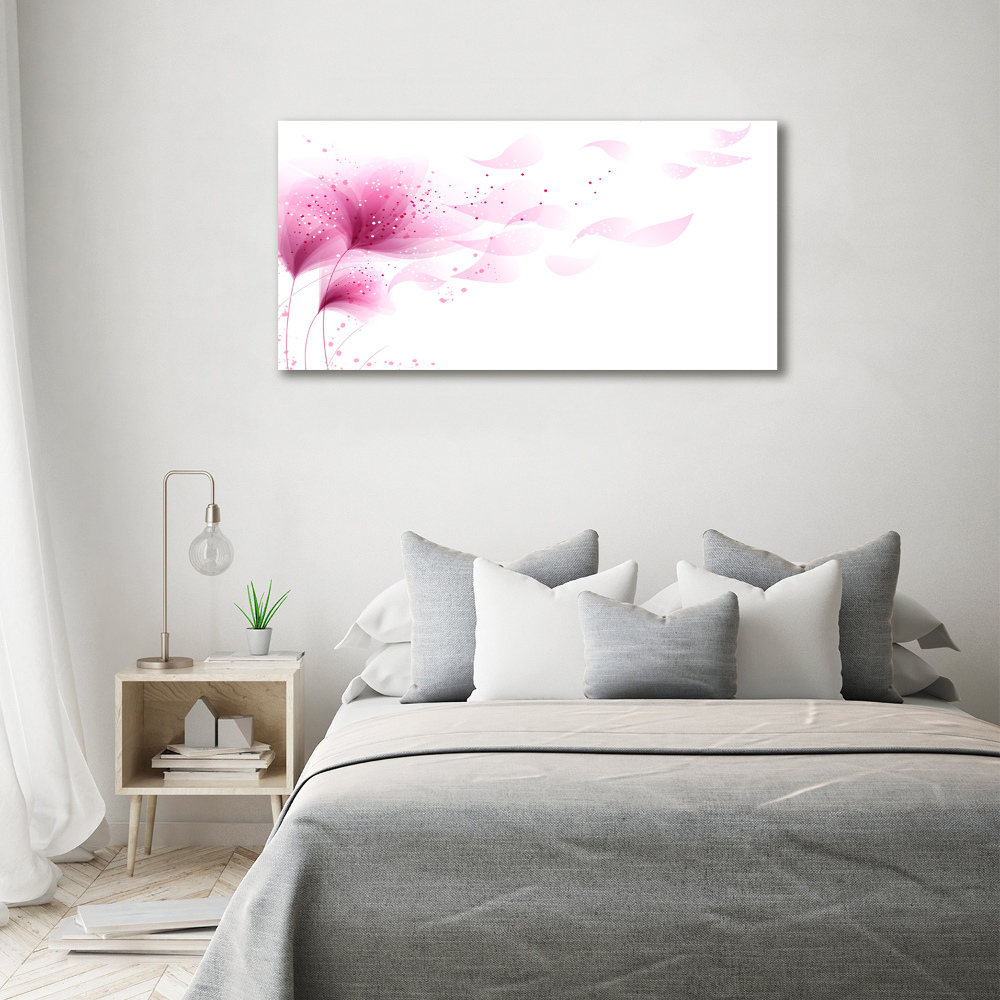 Tableau imprimé sur verre Fleur rose