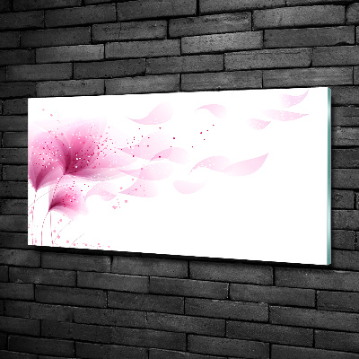 Tableau imprimé sur verre Fleur rose