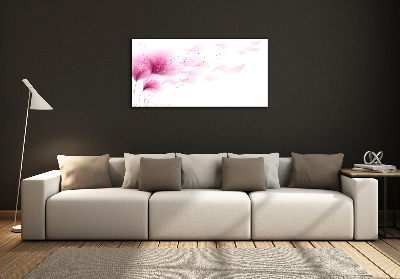 Tableau imprimé sur verre Fleur rose