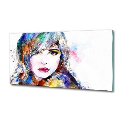 Tableau verre imprimé Visage de femme