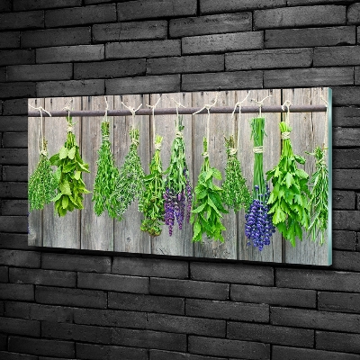 Tableau photo sur verre Herbes sur un fil