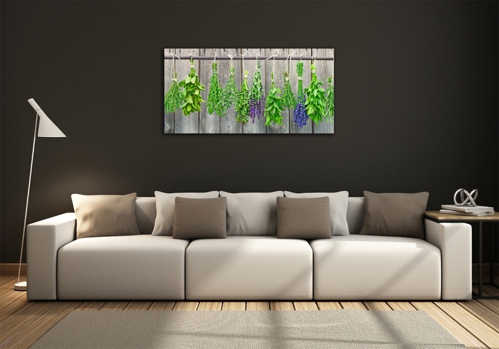 Tableau photo sur verre Herbes sur un fil