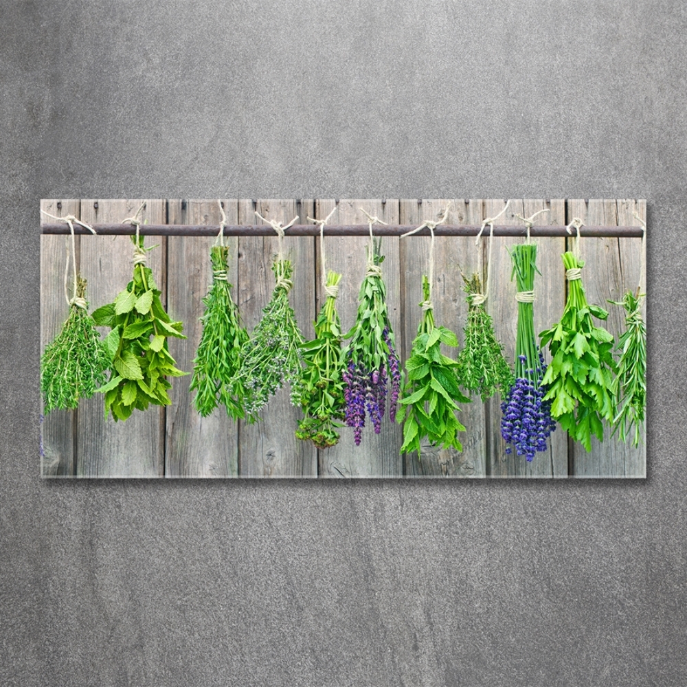 Tableau photo sur verre Herbes sur un fil