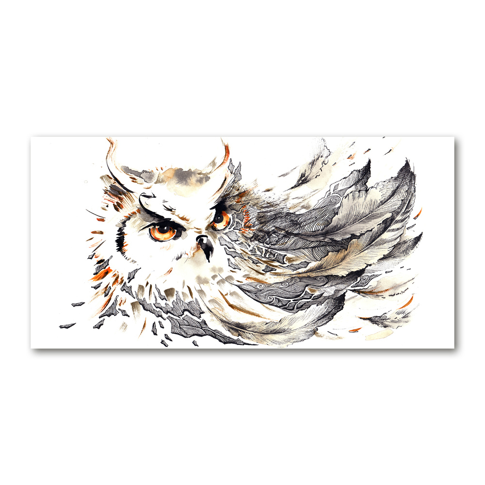 Tableau photo sur verre Hibou