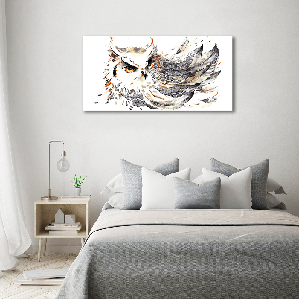 Tableau photo sur verre Hibou