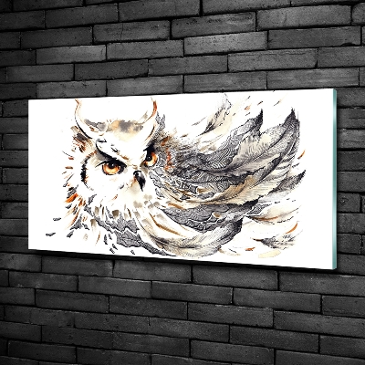 Tableau photo sur verre Hibou