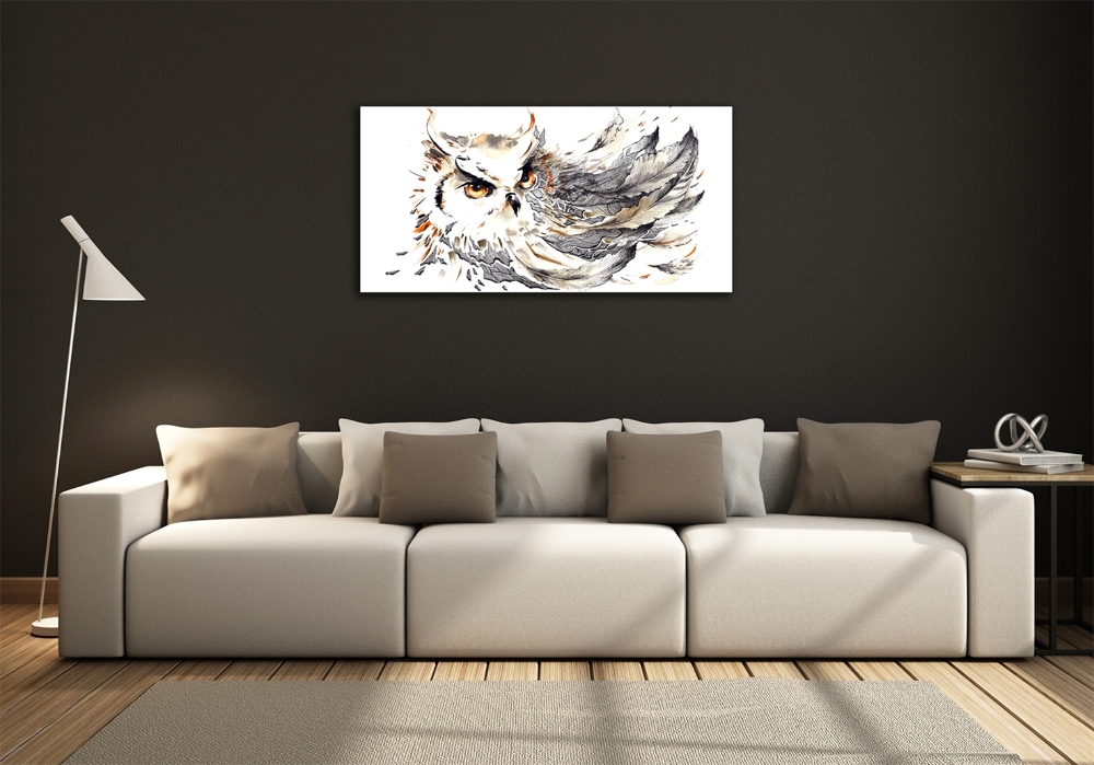 Tableau photo sur verre Hibou