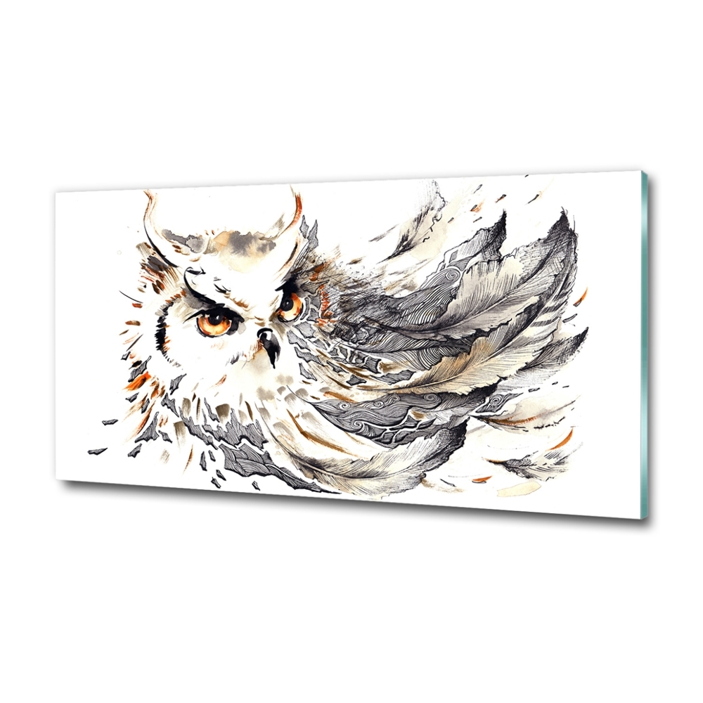 Tableau photo sur verre Hibou