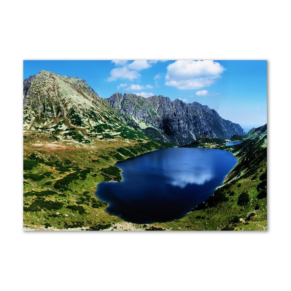 Tableau en verre Vallée dans les montagnes