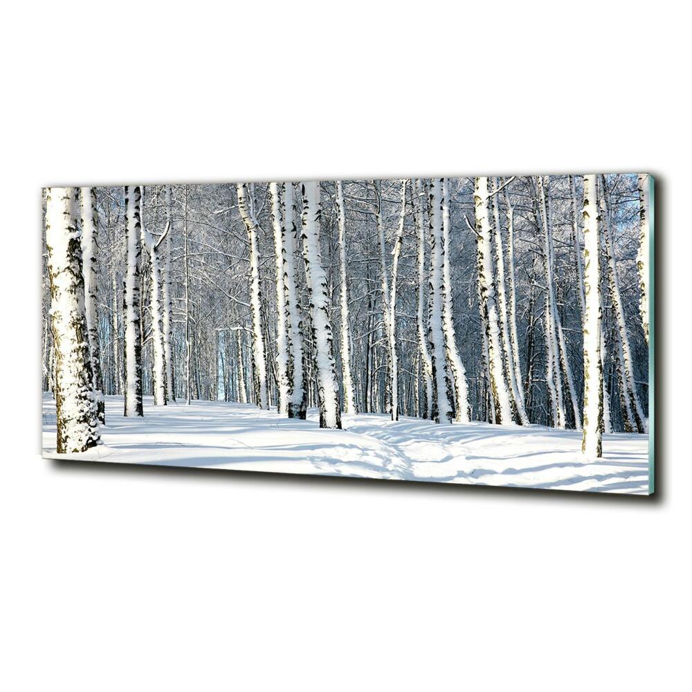 Tableau photo sur verre Forêt en hiver