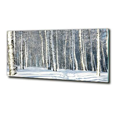 Tableau photo sur verre Forêt en hiver