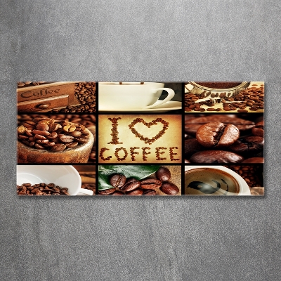 Tableau sur verre Collage de café