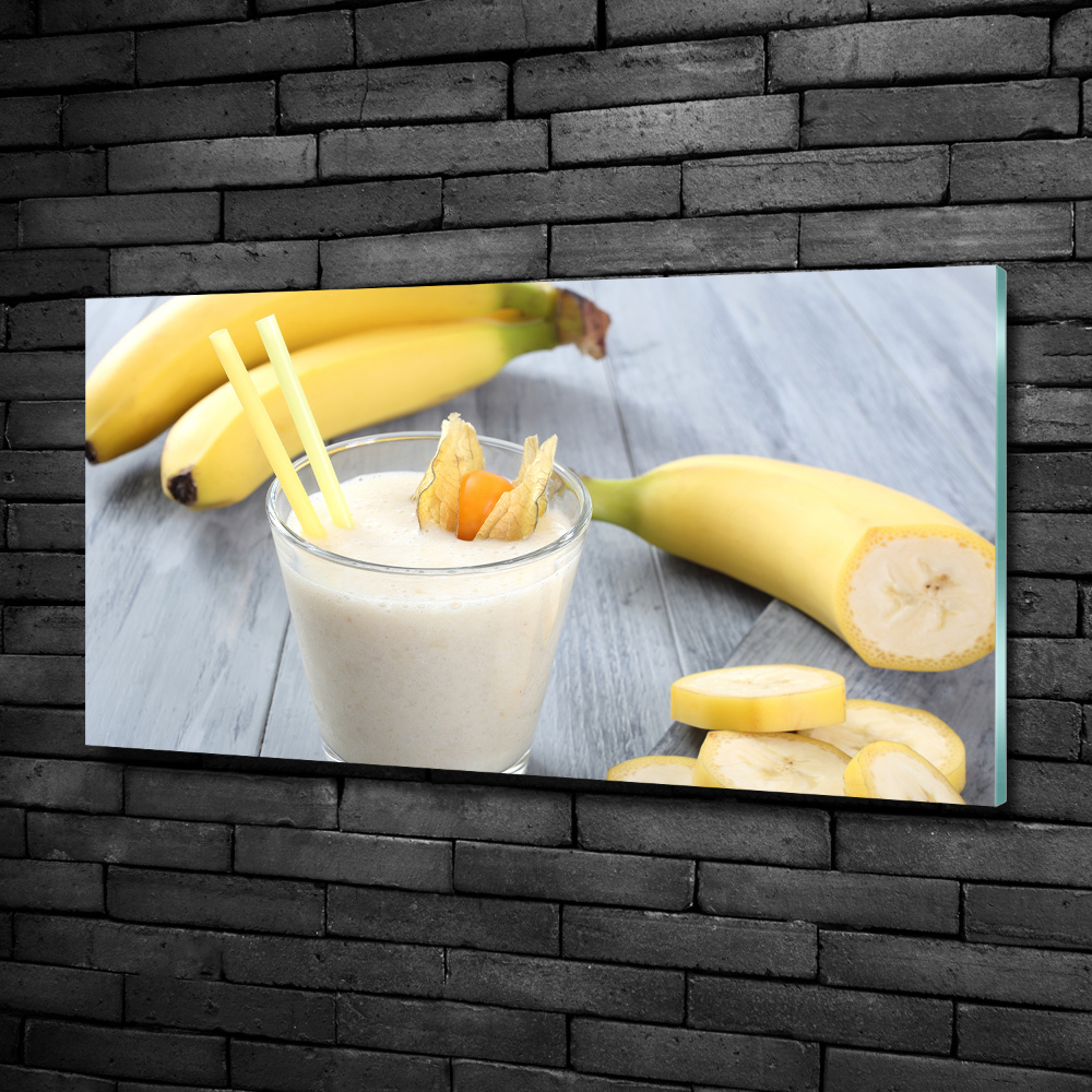 Tableau imprimé sur verre Cocktail de bananes