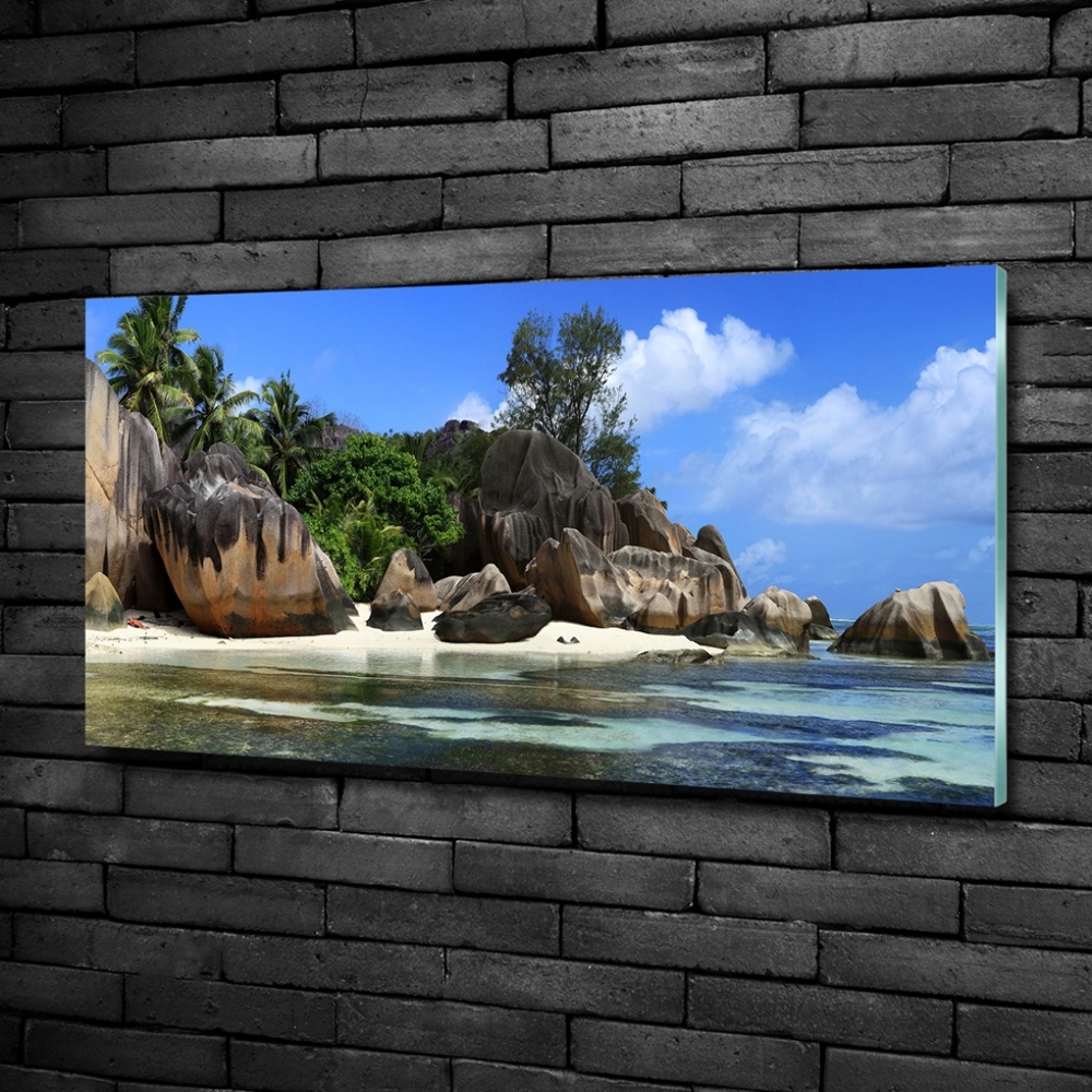 Tableau en verre Panorama des Seychelles