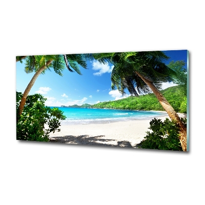 Tableau imprimé sur verre Plage des Seychelles