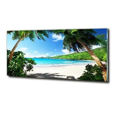 Tableau imprimé sur verre Plage des Seychelles