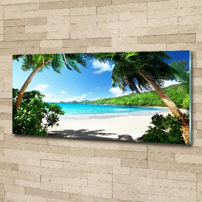 Tableau imprimé sur verre Plage des Seychelles