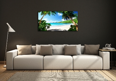 Tableau imprimé sur verre Plage des Seychelles