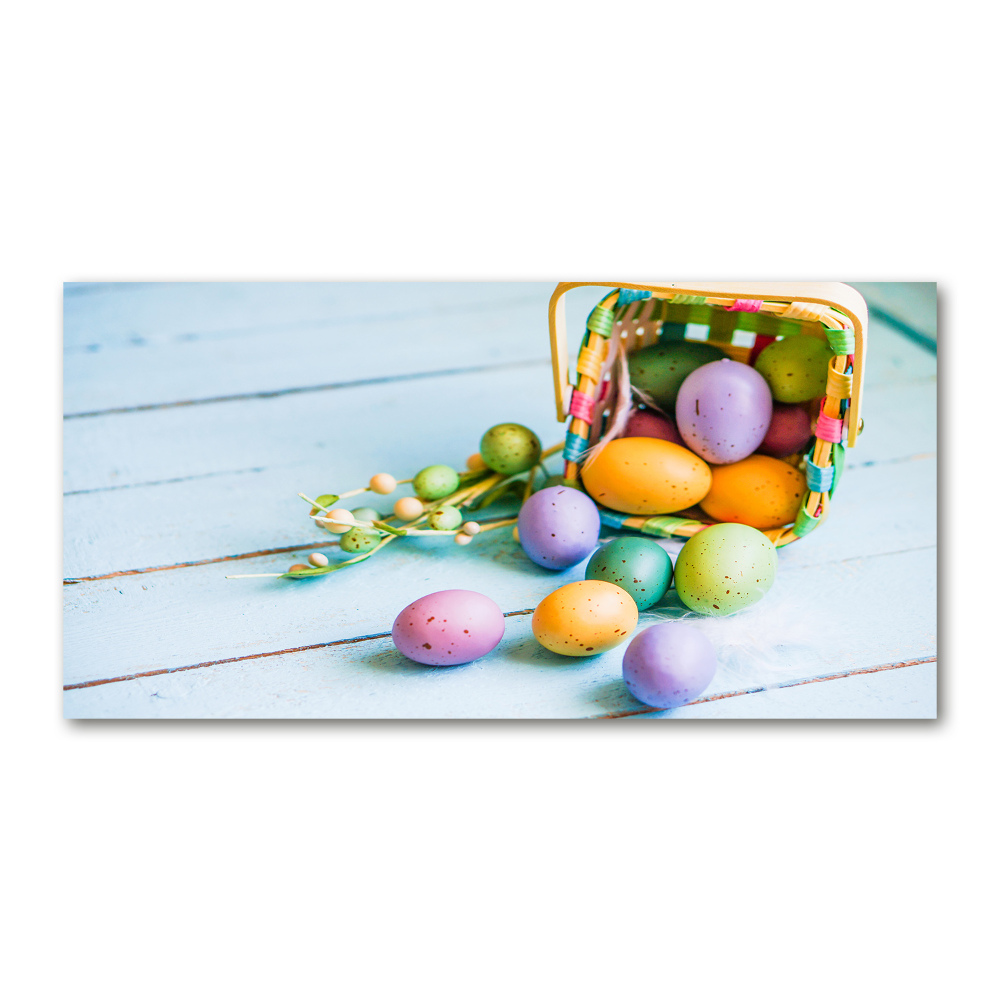 Tableau sur verre Oeufs de Pâques