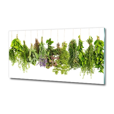 Tableau photo sur verre Herbes sur une ficelle