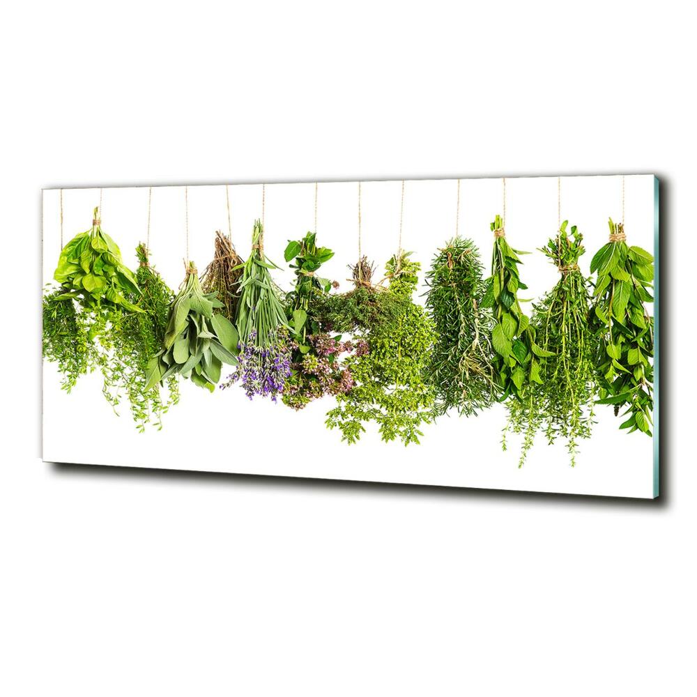 Tableau photo sur verre Herbes sur une ficelle