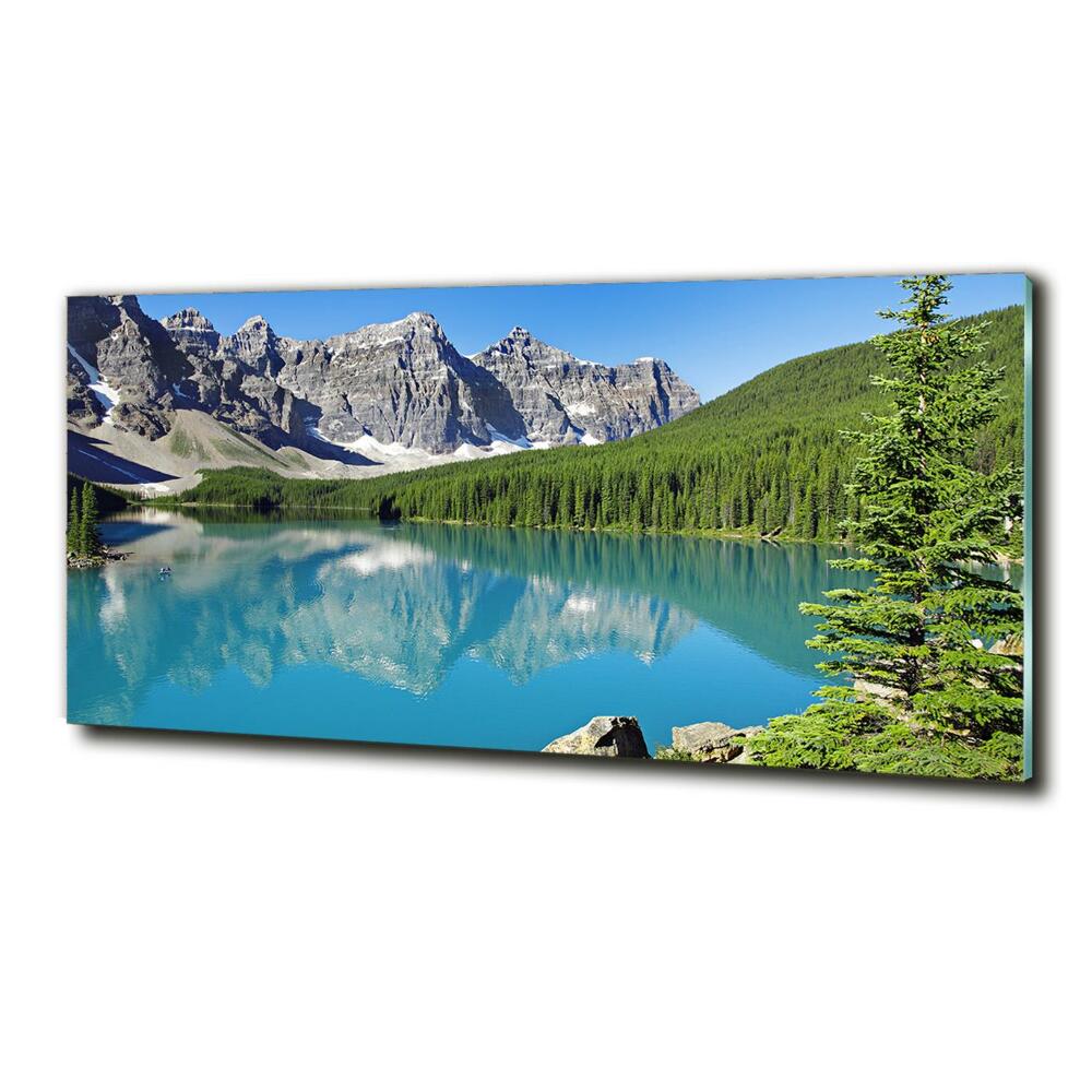 Tableau sur verre Lac de montagne