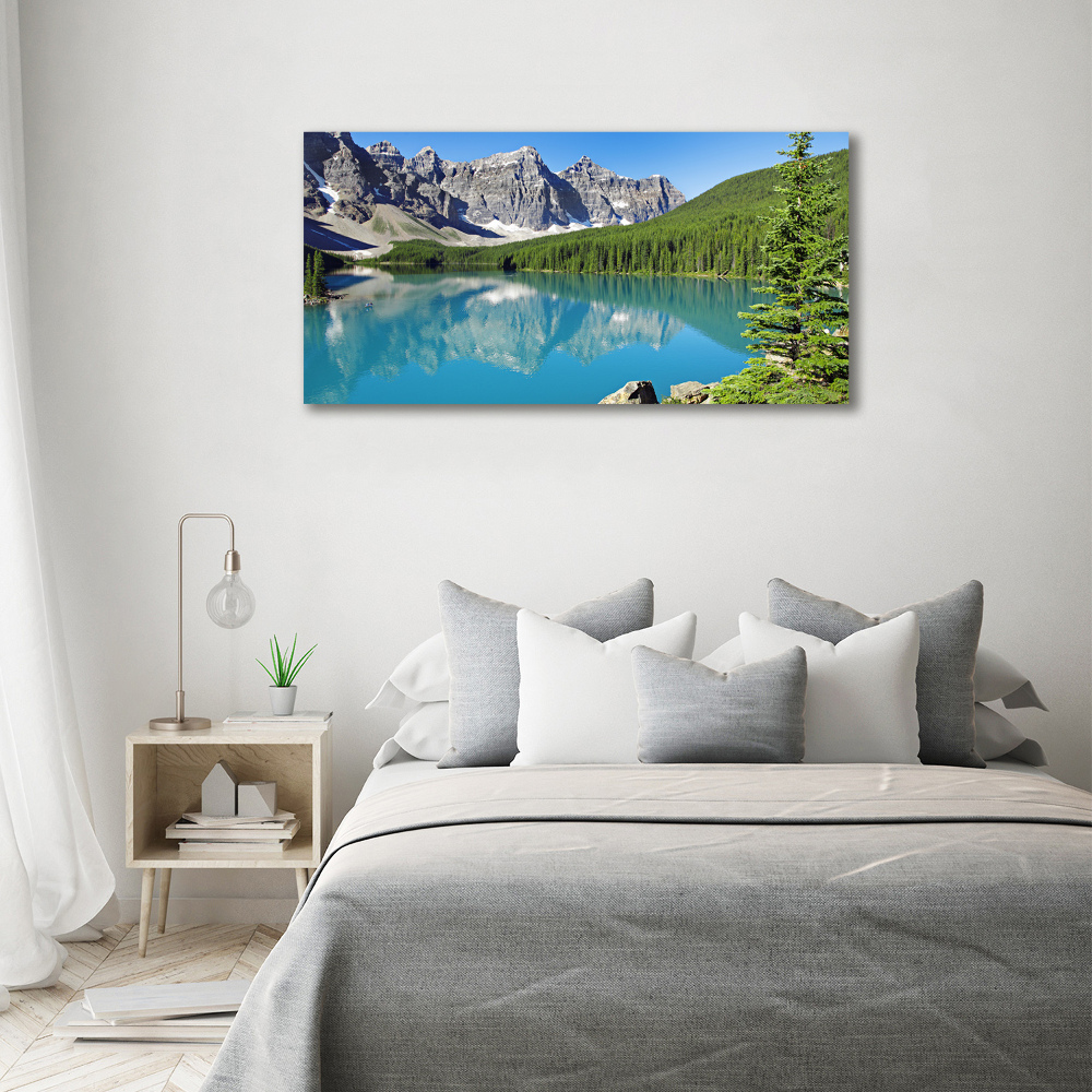 Tableau sur verre Lac de montagne